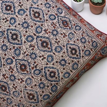 Rust Blue kalamkari Cushion Covers