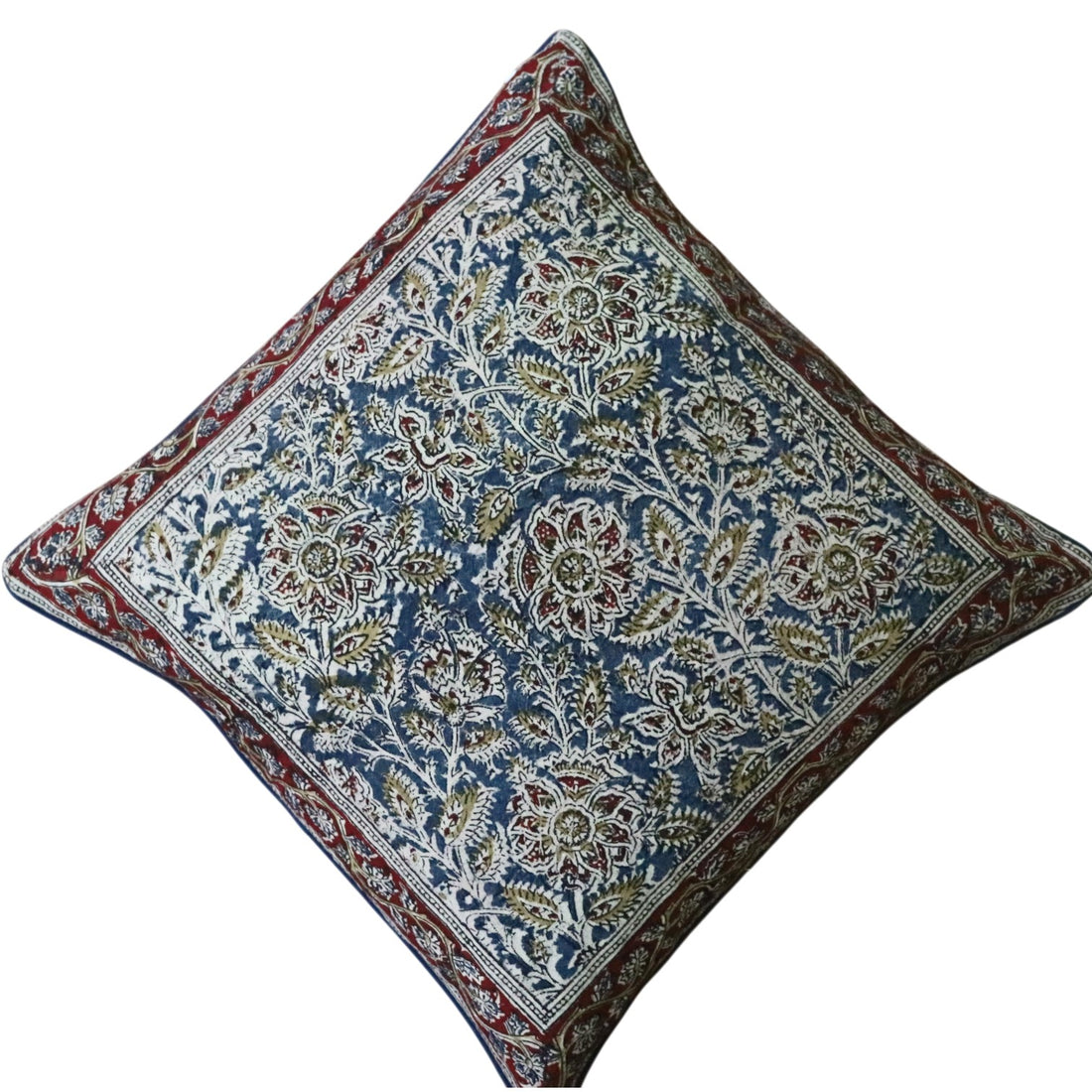 Blue Indigo Kalamkari Cushion Covers