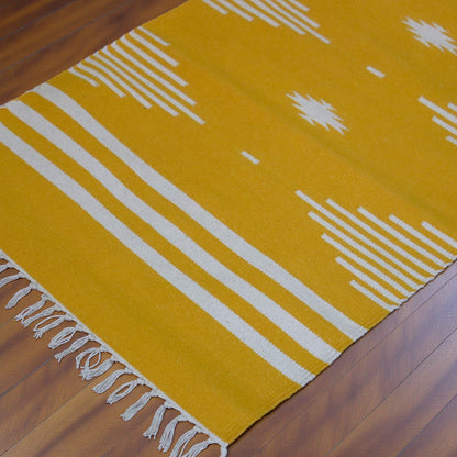 Yellow Dhurrie Runner