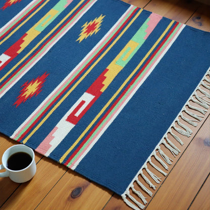 Peacock Blue Multi Color Runner