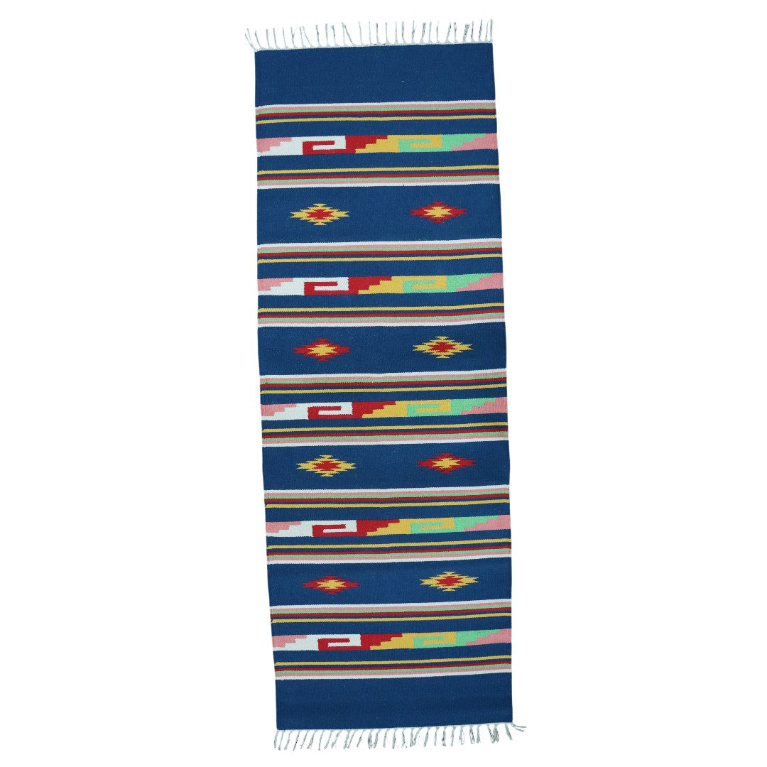 Peacock Blue Multi Color Runner