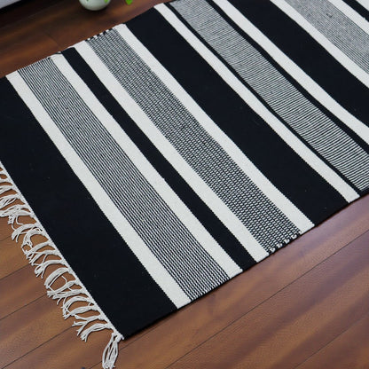 Black & White Dhurrie Runner