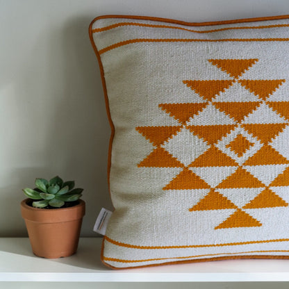 Tara Yellow Dhurrie Cushion Covers
