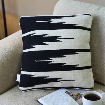 Black & White Temple Cushion Cover