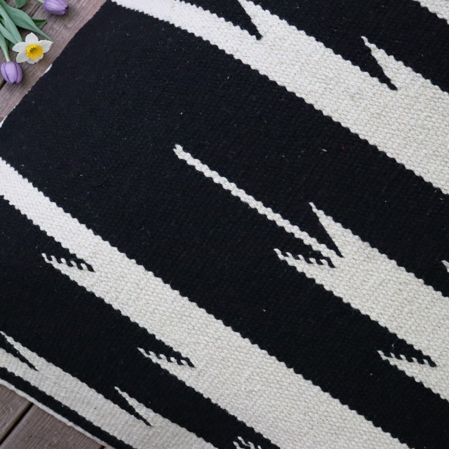 Black & White Temple Cushion Cover