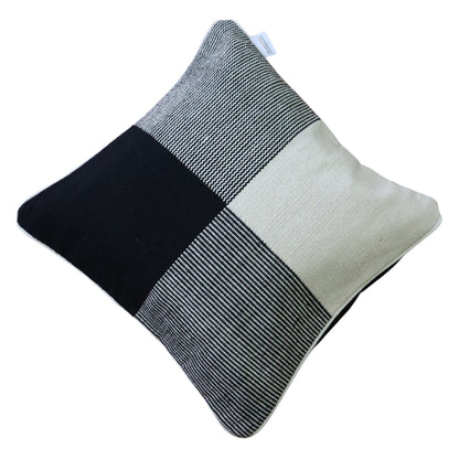 Tani Black & White Dhurrie Cushion Cover