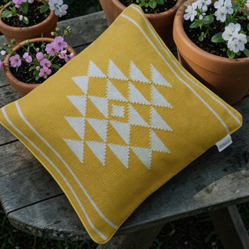 Golden Yellow Dhurrie Cushion Covers