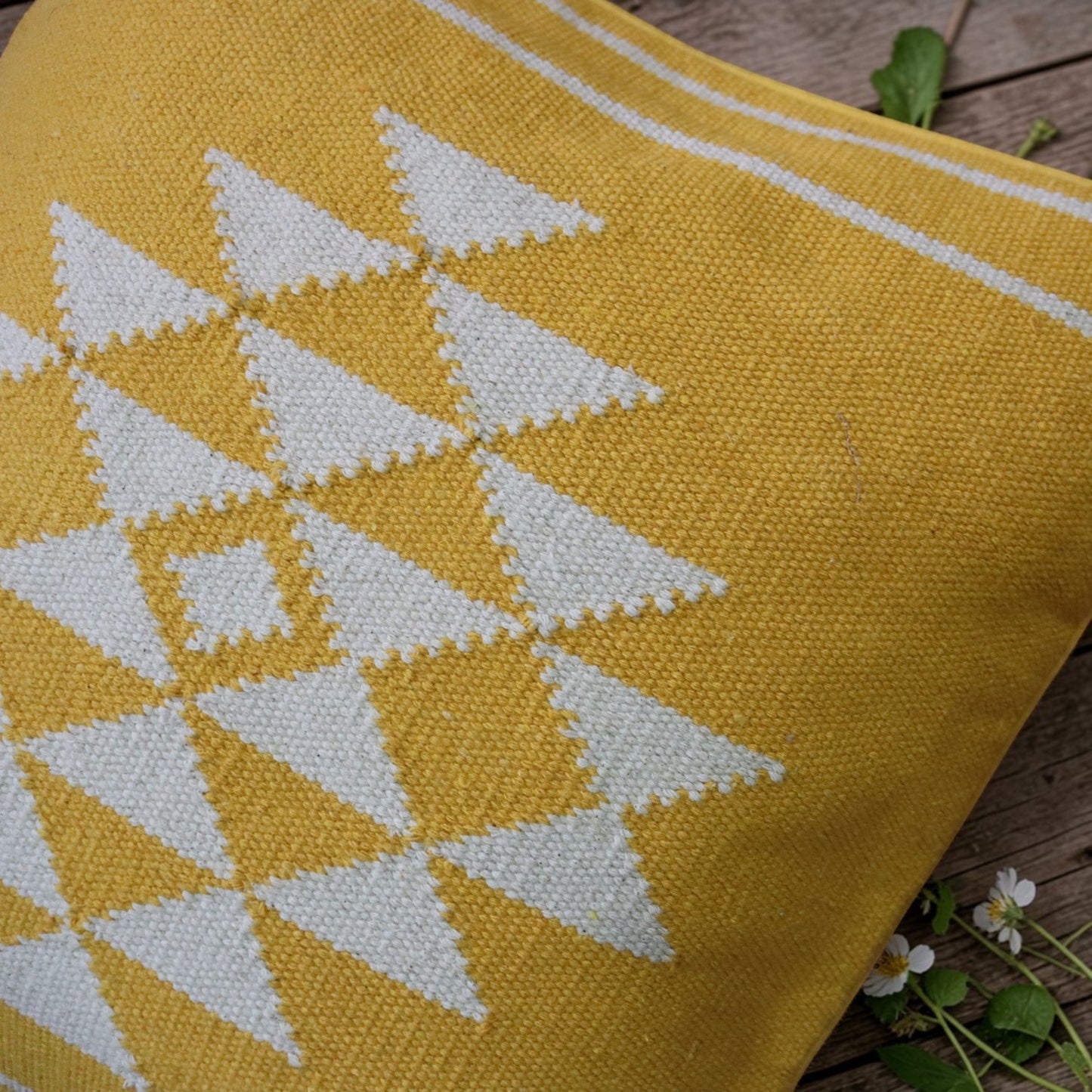 Golden Yellow Dhurrie Cushion Covers