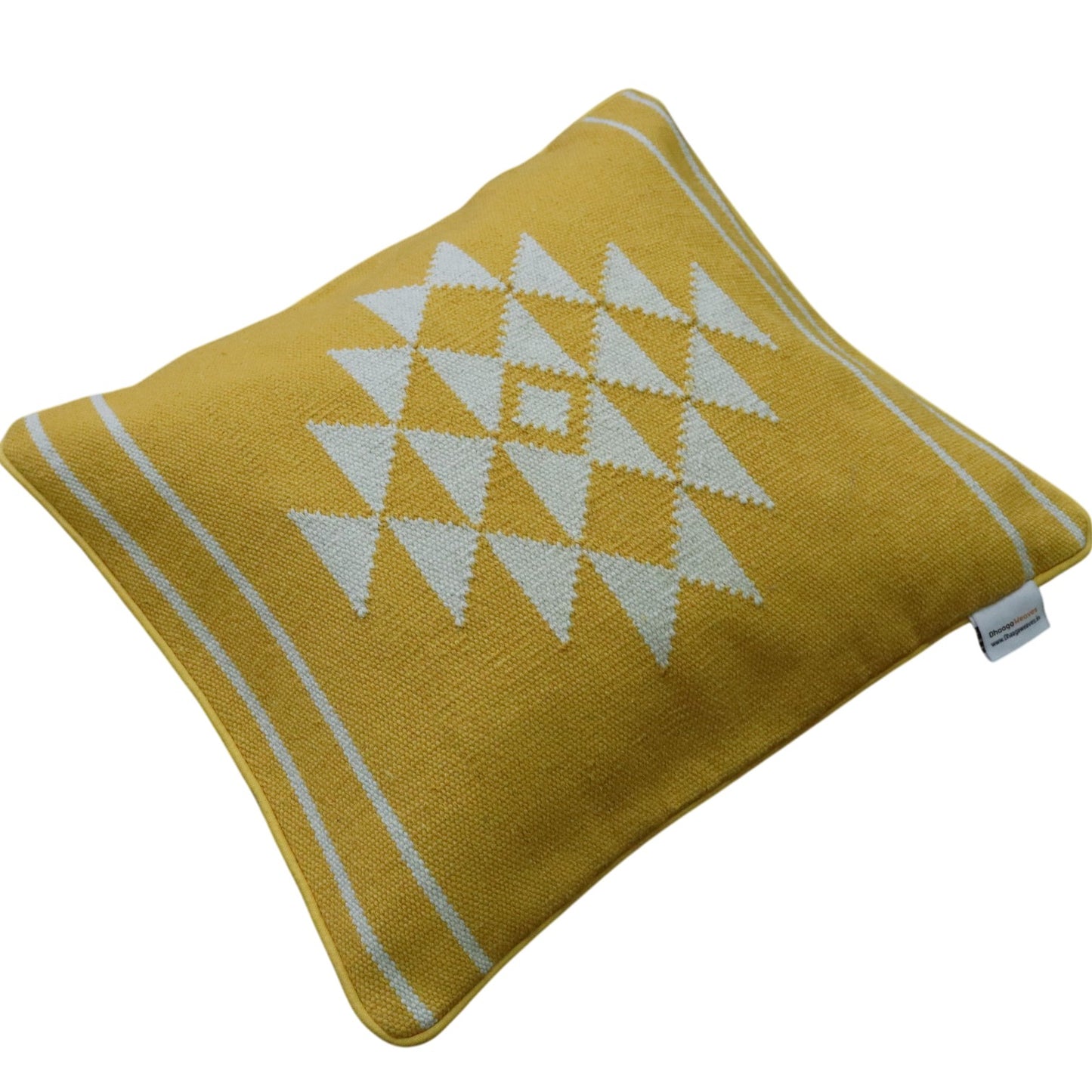 Golden Yellow Dhurrie Cushion Covers