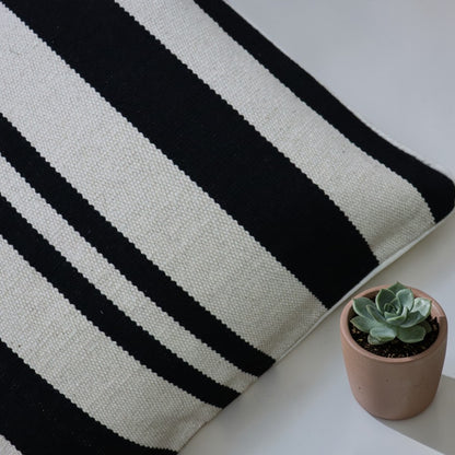 Anita Black & White Dhurrie Cushion Covers