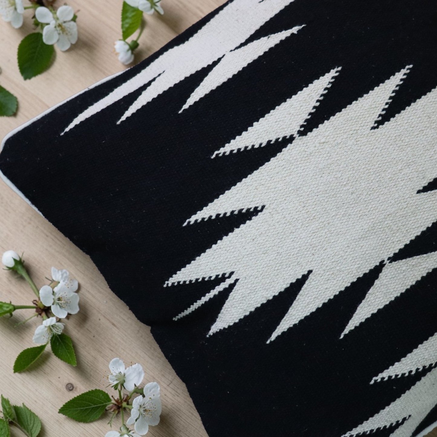 Ayati Black & White Dhurrie Cushion Covers
