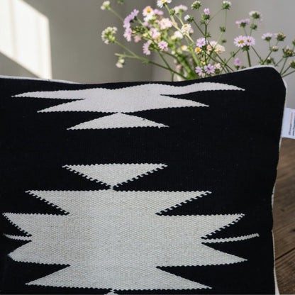 Ayati Black & White Dhurrie Cushion Covers