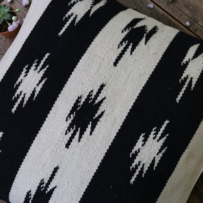Chhavi Black & White Dhurrie Cushion Covers