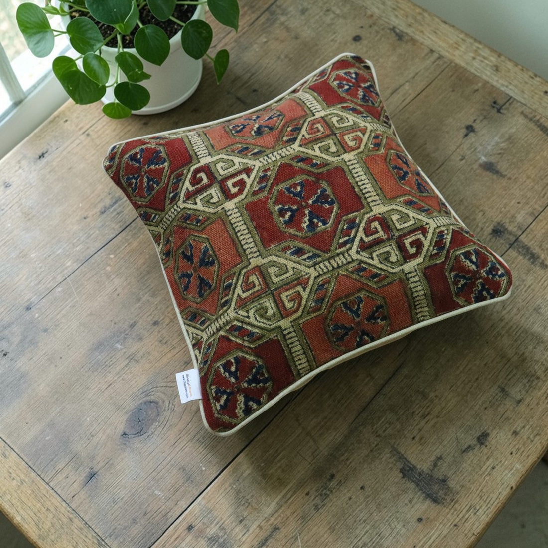 Diya Kalamkari Dhurrie Cushion covers