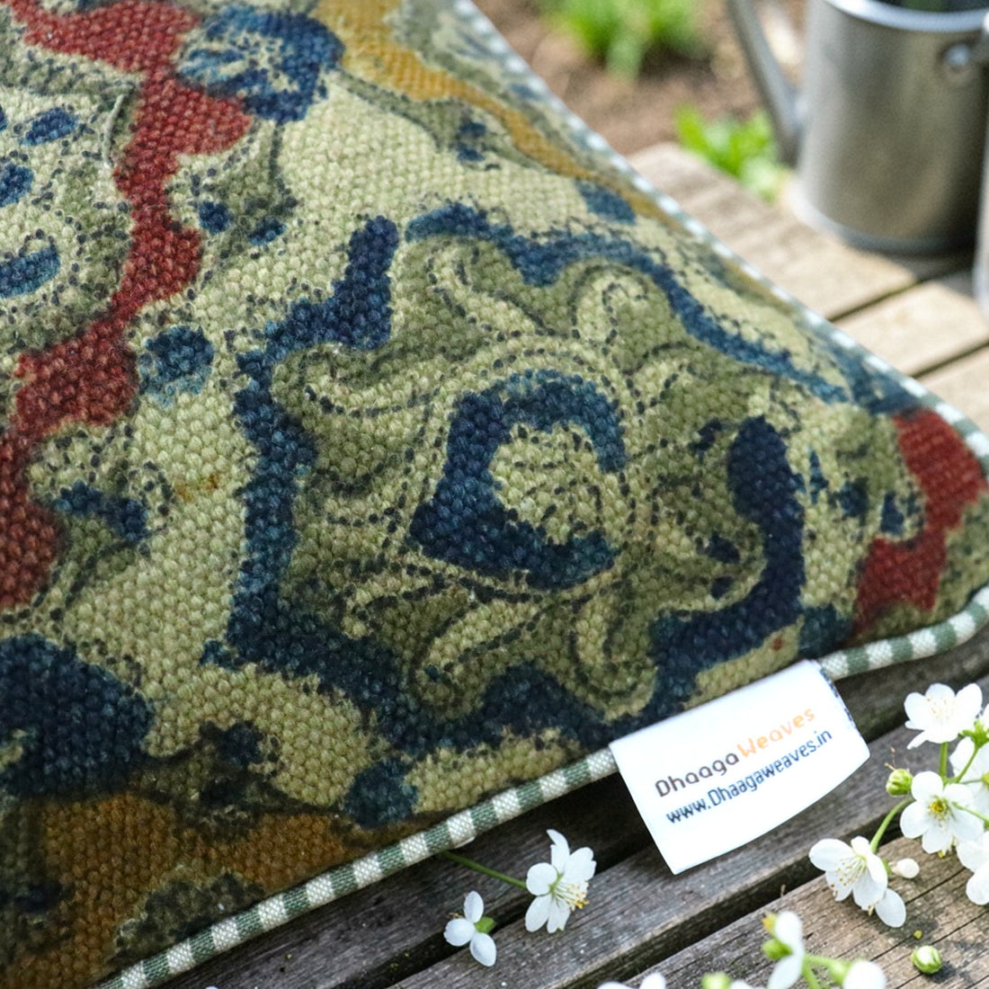 Aashvi kalamkari Dhurrie Cushion Cover