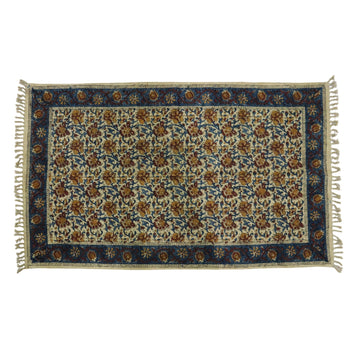 Kriti Kalamkari Handblock Printed Cotton Dhurrie