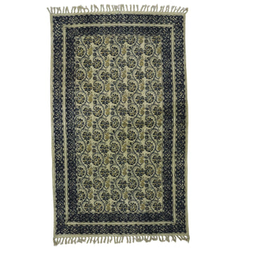 Sarita Kalamkari Handblock Printed Cotton Dhurrie