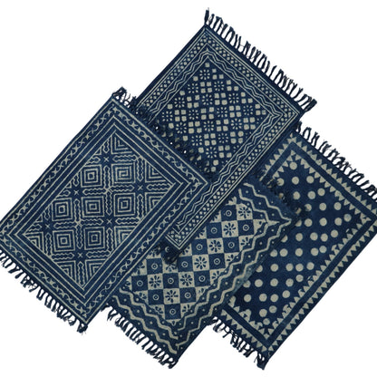 Cotton Woven Indigo Printed Doormats-3