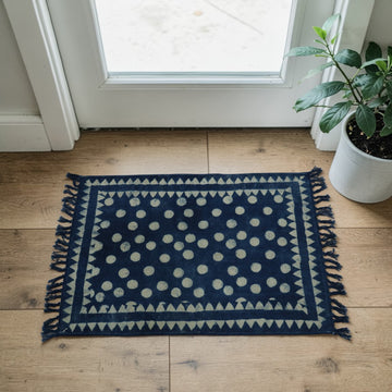 Cotton Woven Indigo Printed Doormats-3