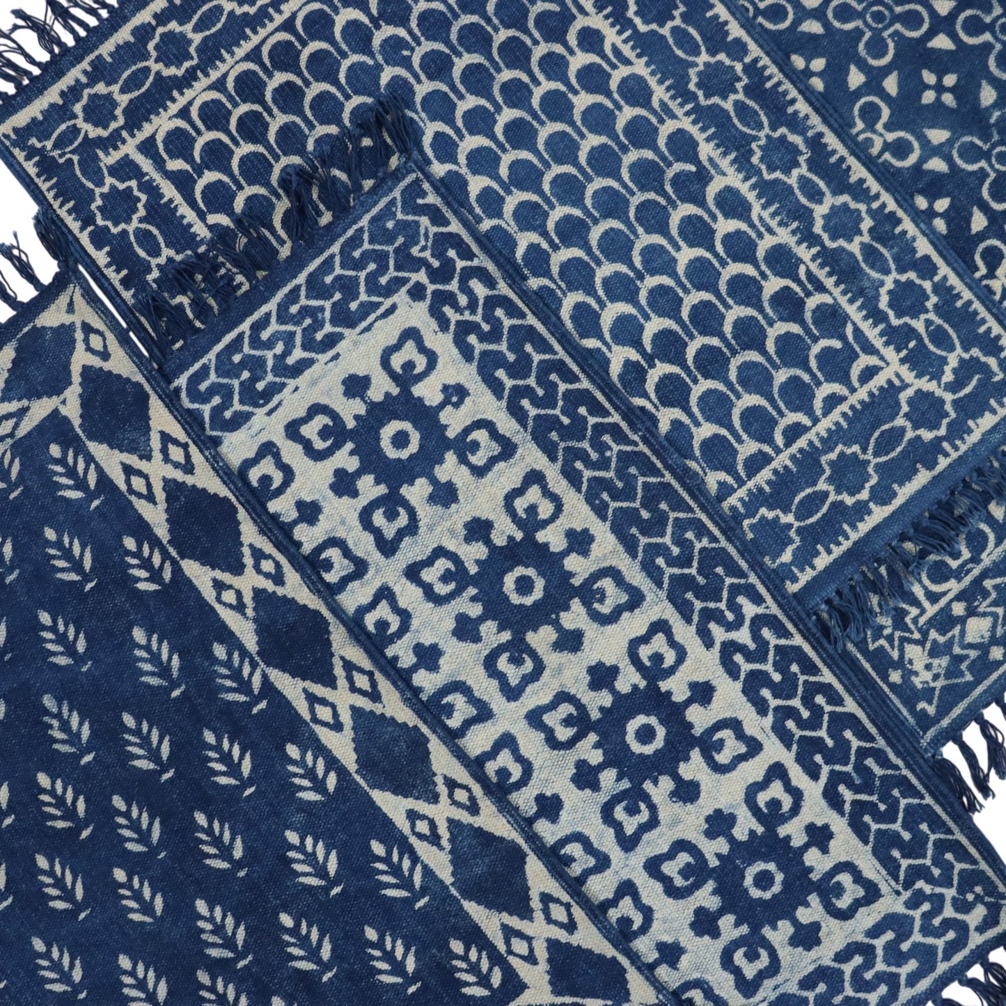 Cotton Woven Indigo Printed Door Mats-2