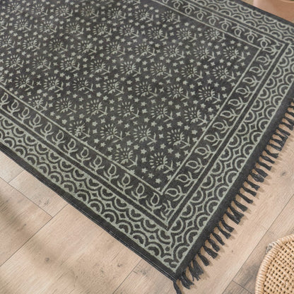 Juhi Dabu Block Printed Cotton Kashish Colour Dhurrie