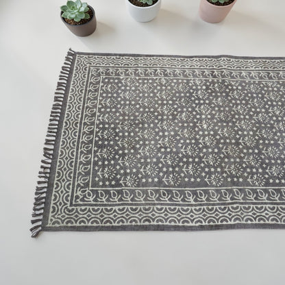 Juhi Dabu Block Printed Cotton Kashish Colour Dhurrie