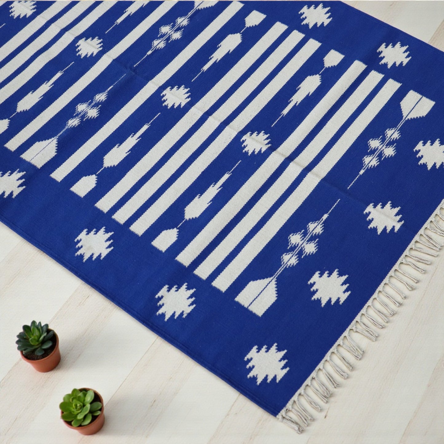 Jaipuria Cotton Handwoven Dhurrie