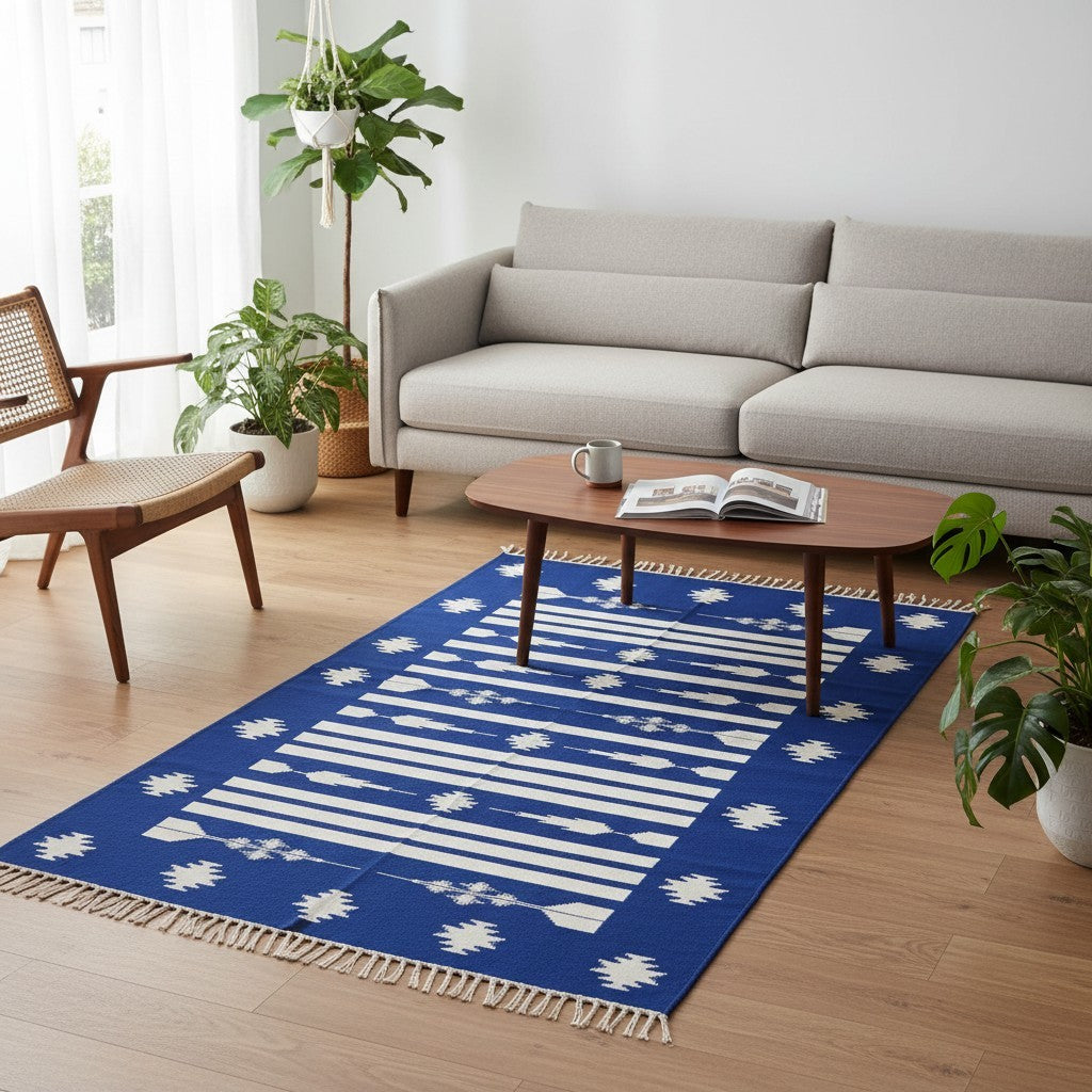 Jaipuria Cotton Handwoven Dhurrie
