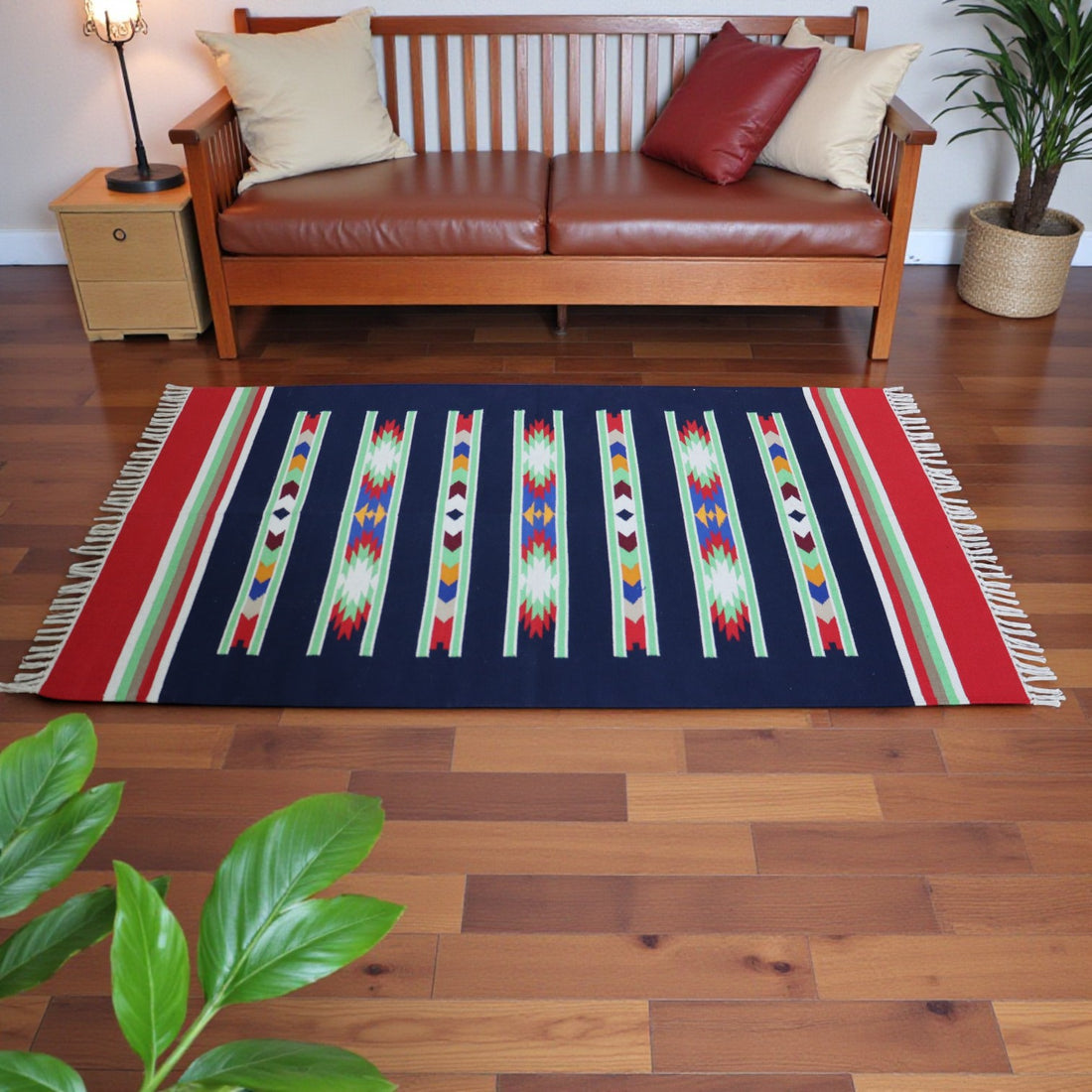 Multi Colour Cotton Woven Dhurrie