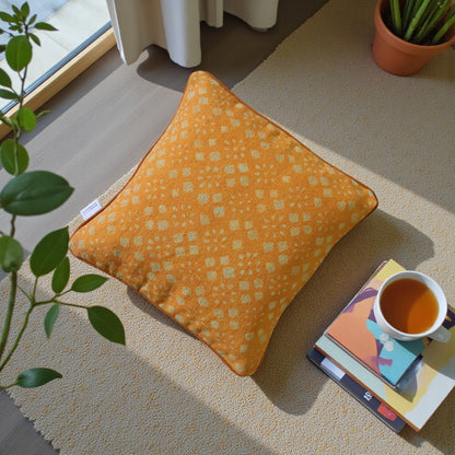 Surya Dabu Block Printed Dhurrie Cushion Cover