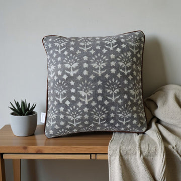 Vira Dabu Block Printed Dhurrie Cushion Cover