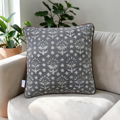 Vira Dabu Block Printed Dhurrie Cushion Cover