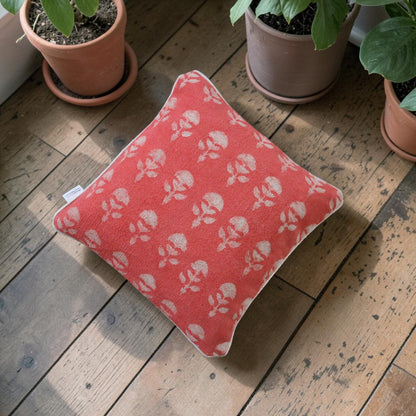 Laya Dabu Block Printed Dhurrie Cushion Cover