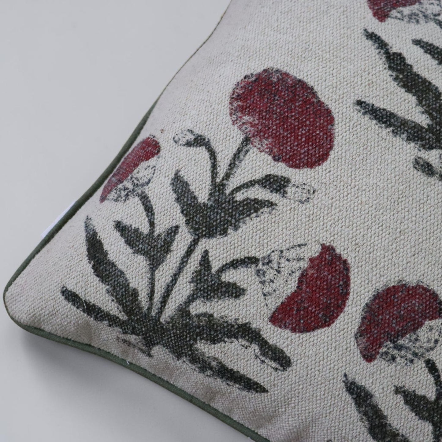 Marie Gold Block Printed Dhurrie Cushion Cover