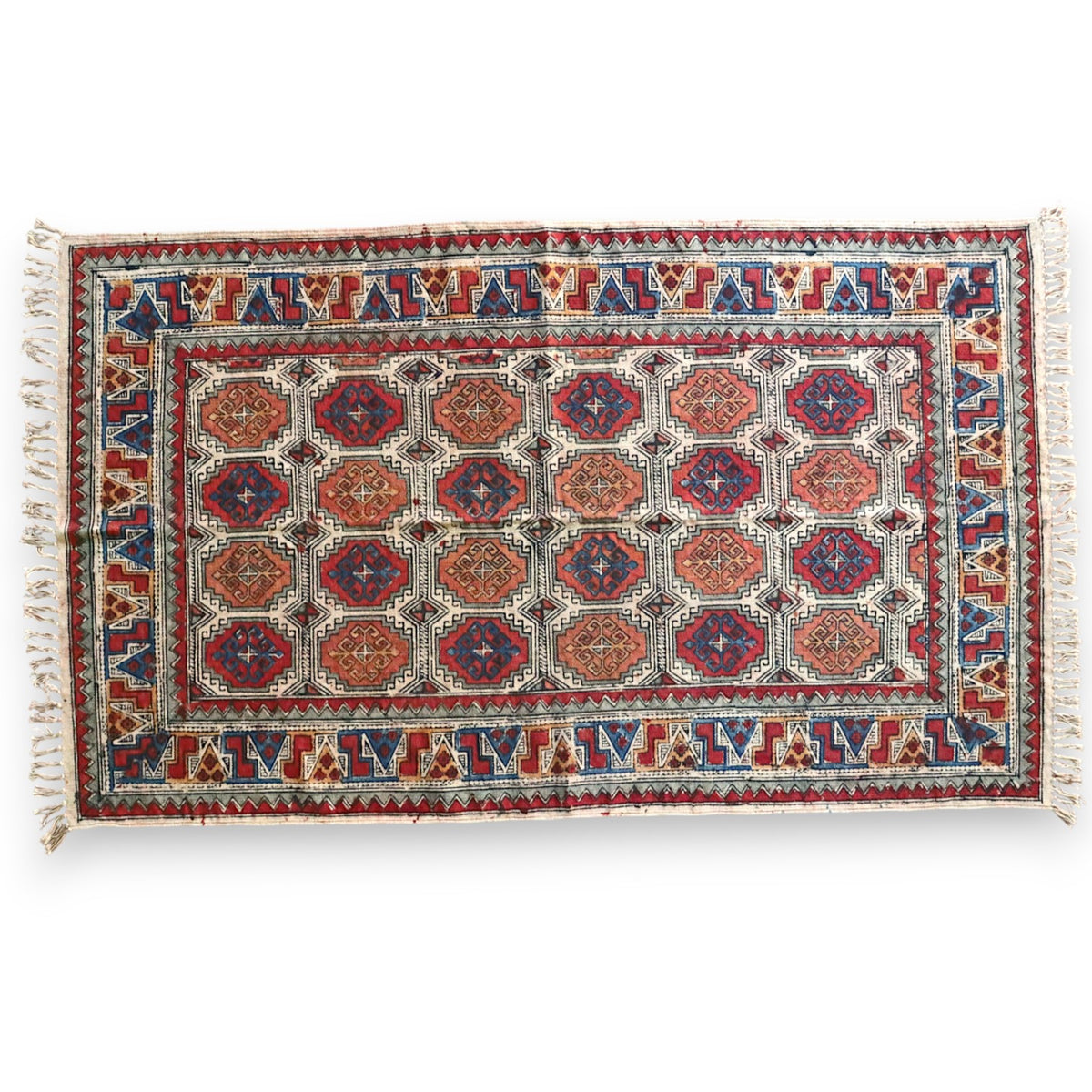 Riya Cotton kalamkari Hand block Printed Dhurrie