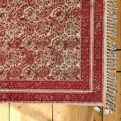 Smita Cotton Kalamkari Hand Block Printed Dhurrie