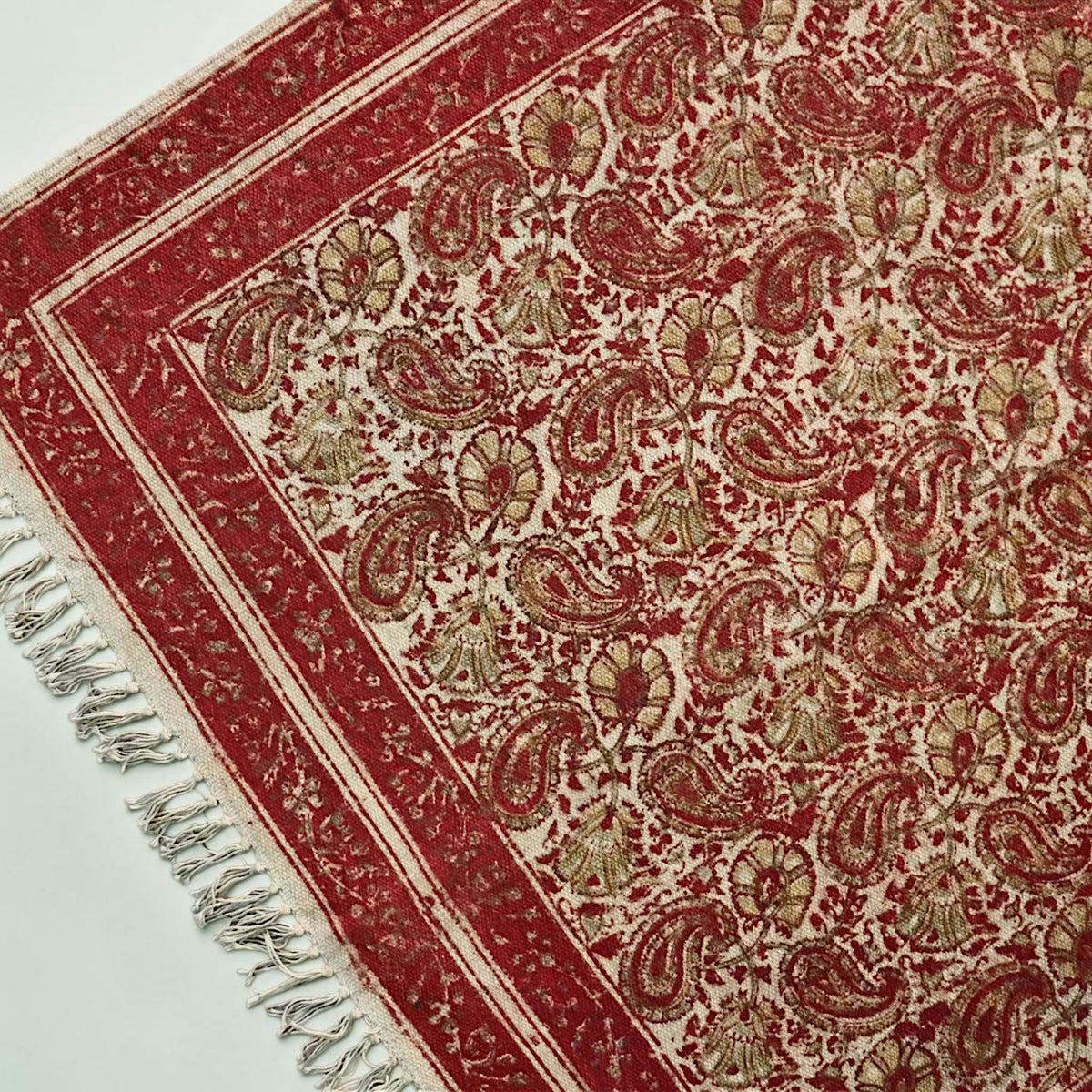 Smita Cotton Kalamkari Hand Block Printed Dhurrie