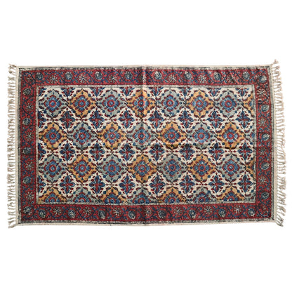 Lasa Cotton Kalamkari Hand Block printed Dhurrie