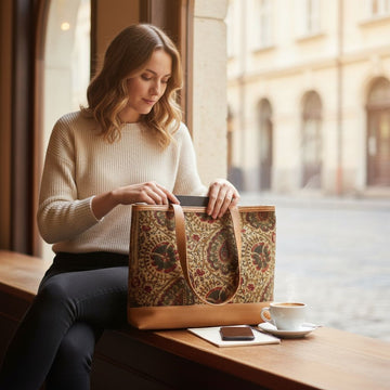 Neha Kalamkari Dhurrie Bag