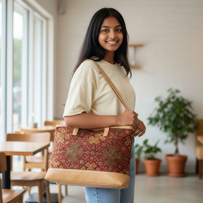Vara Kalamkari  Daily Use Dhurrie Bag