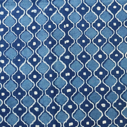 Lina Dabu Indigo Printed Cotton Dhurrie