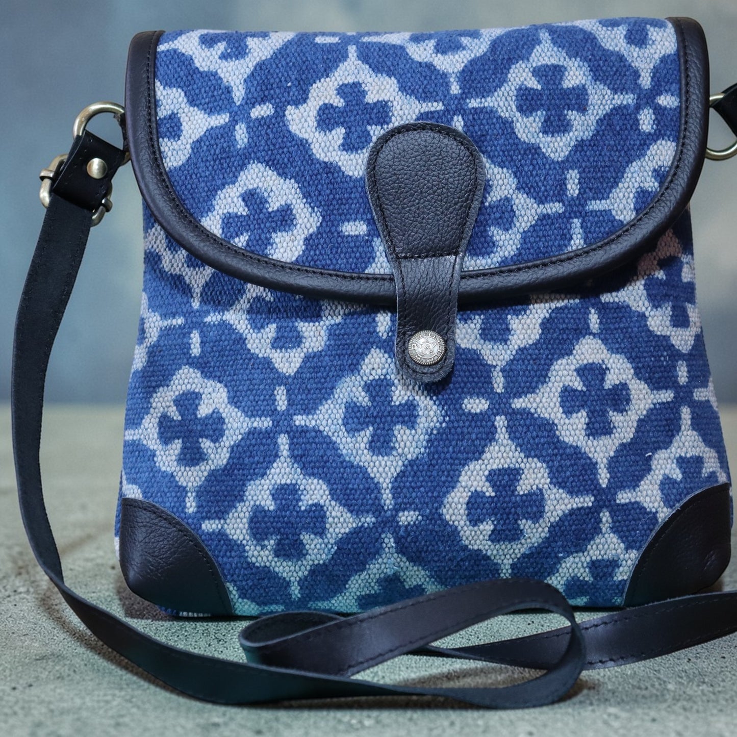 Dabu Indigo  Printed Sling Bag