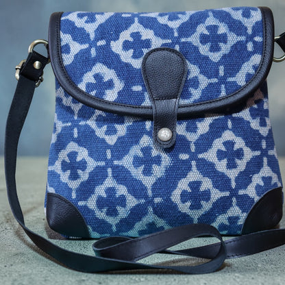Dabu Indigo  Printed Sling Bag