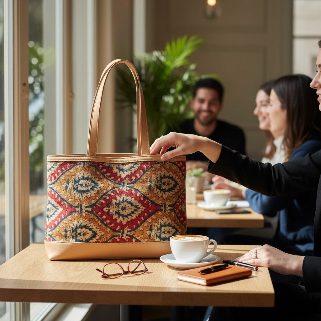 Navya Kalamkari Daily use Dhurrie bag