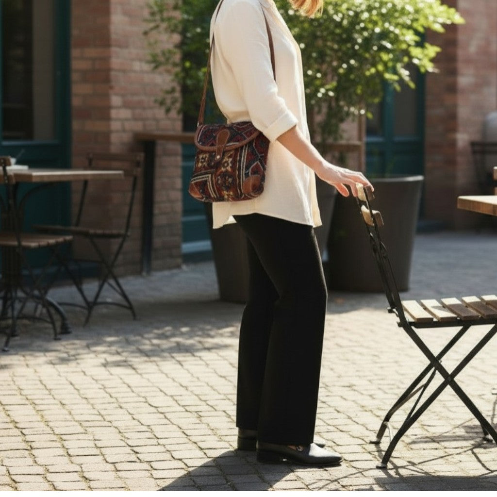 Floral Kalamkari Handblock Printed Sling Bag