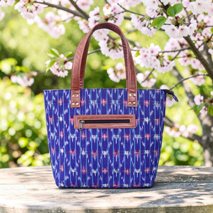 Blue Ikkat Tote Bag
