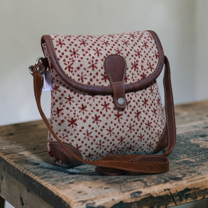 Red Kalamkari Handblock Printed Sling Bag
