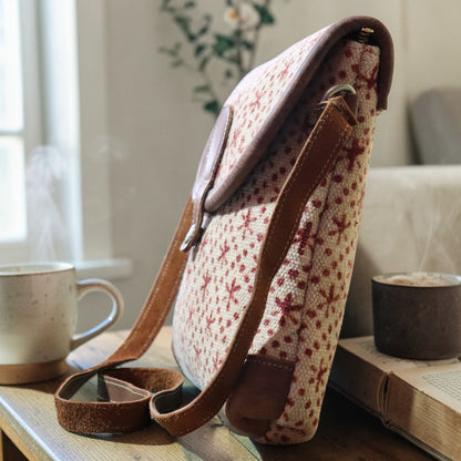 Red Kalamkari Handblock Printed Sling Bag