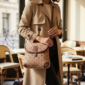 Red Kalamkari Handblock Printed Sling Bag