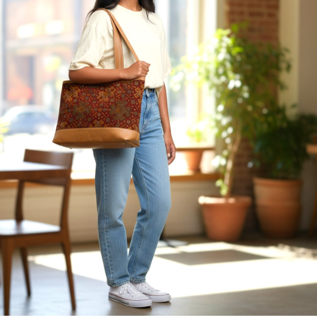 Vara Kalamkari  Daily Use Dhurrie Bag